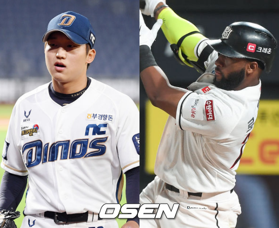 [사진] NC 구창모(좌)-KT 로하스(우) / OSEN DB