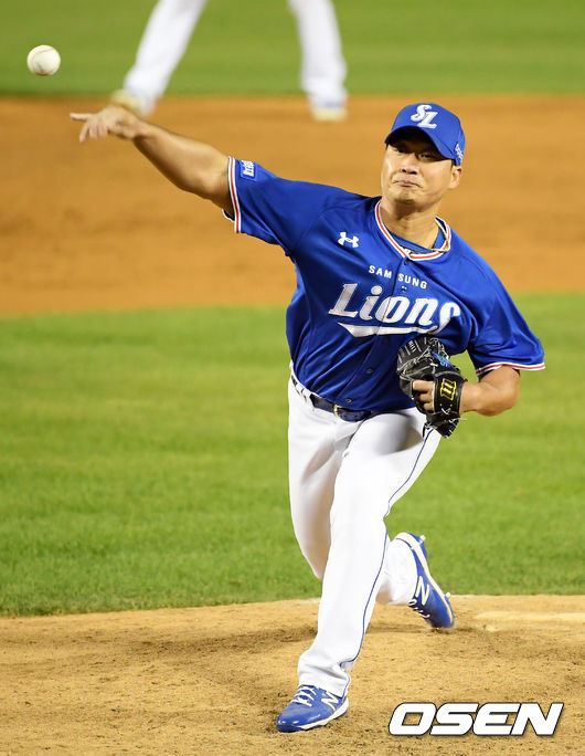 9회말 마운드에 오른 삼성 오승환이 공을 뿌리고 있다. /cej@osen.co.kr
