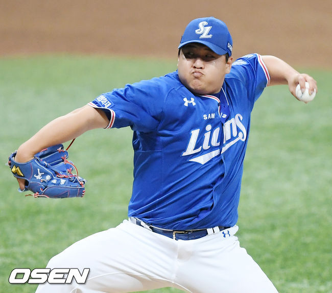7회말 마운드에 오른 삼성 노성호가 힘차게 공을 뿌리고 있다./ rumi@osen.co.kr