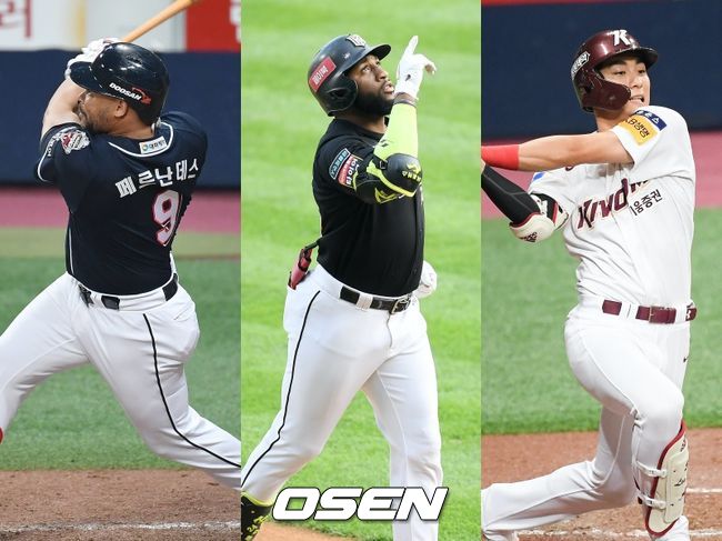 [사진] 두산 페르난데스(왼쪽부터), KT 로하스, 키움 이정후 / OSEN DB