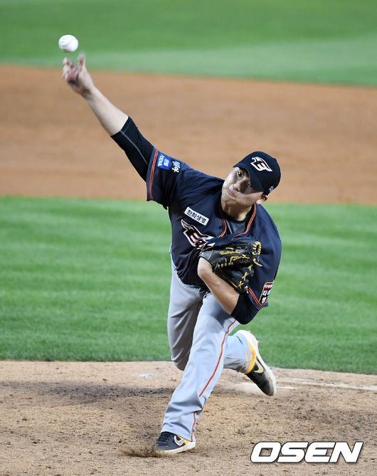 5회말 한화 김민우가 역투하고 있다. /jpnews@osen.co.kr