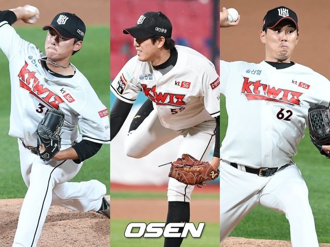 [사진] KT 주권(왼쪽부터), 유원상, 김재윤 / OSEN DB