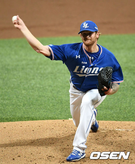 1회말 무사에서 삼성 선발투수 라이블리가 역투하고 있다. /sunday@osen.co.kr