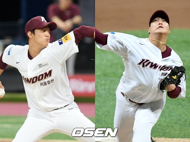 [사진] 키움 안우진(왼쪽), 조상우 / OSEN DB