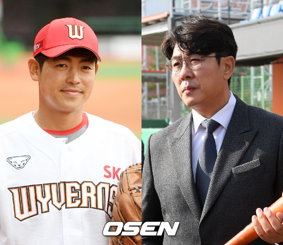 [사진] 이태양-정민철 단장 /OSEN DB