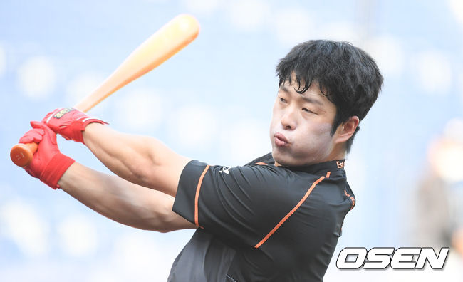 한화 노수광이 타격훈련을 하고 있다. / soul1014@osen.co.kr