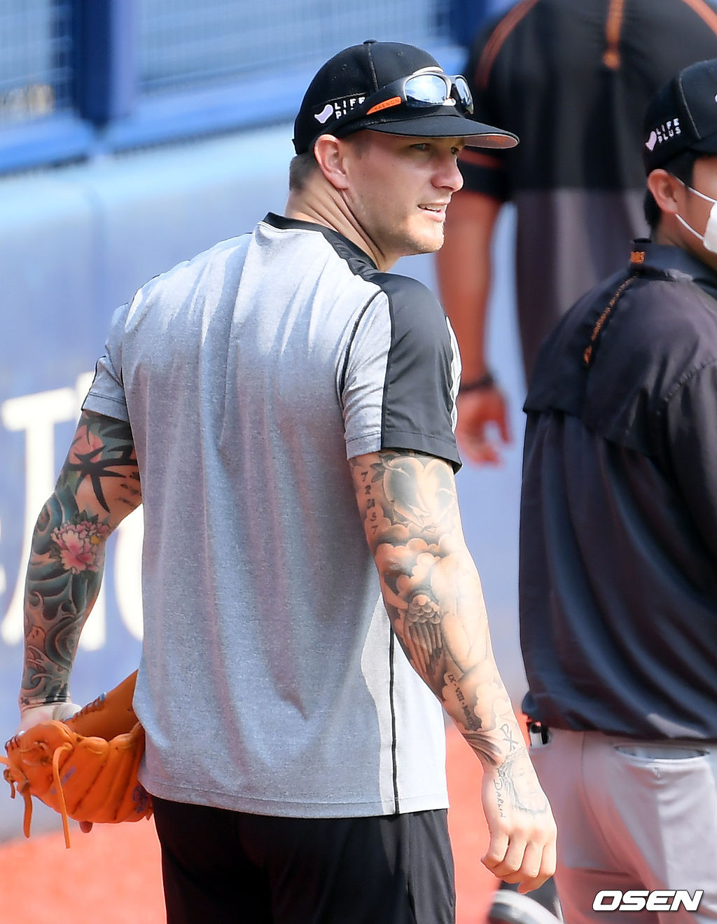 한화의 새 외국인 타자 브랜든 반즈가 훈련을 하고 있다. /cej@osen.co.kr