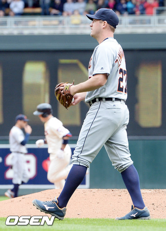 2016년 미네소타 박병호에게 홈런을 맞은 조던 짐머맨 / soul1014@osen.co.kr