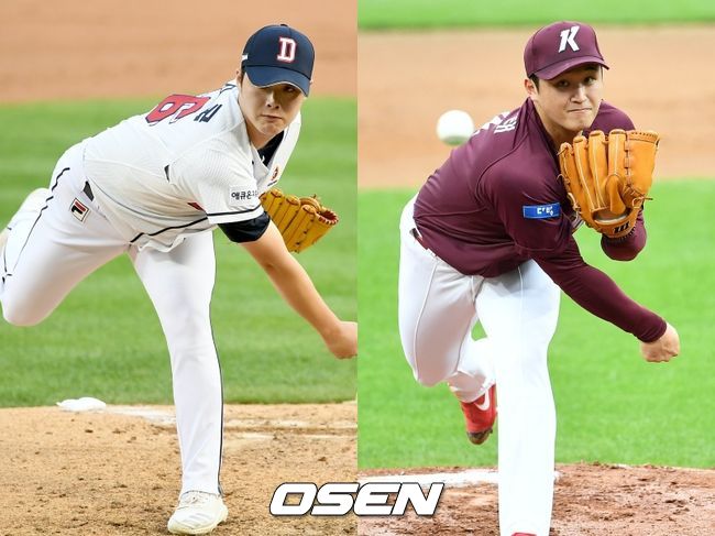 [사진] 두산 박치국(왼쪽), 키움 최원태 / OSEN DB