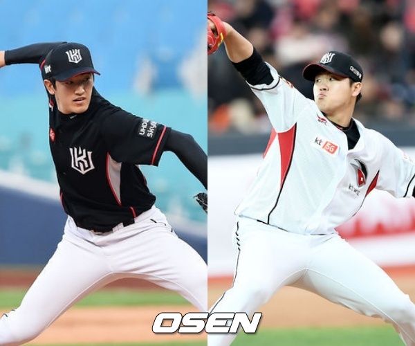 [사진] KT 위즈 고영표(좌)-심재민(우) / OSEN DB