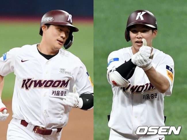 [사진] 키움 김하성(왼쪽), 김혜성 / OSEN DB