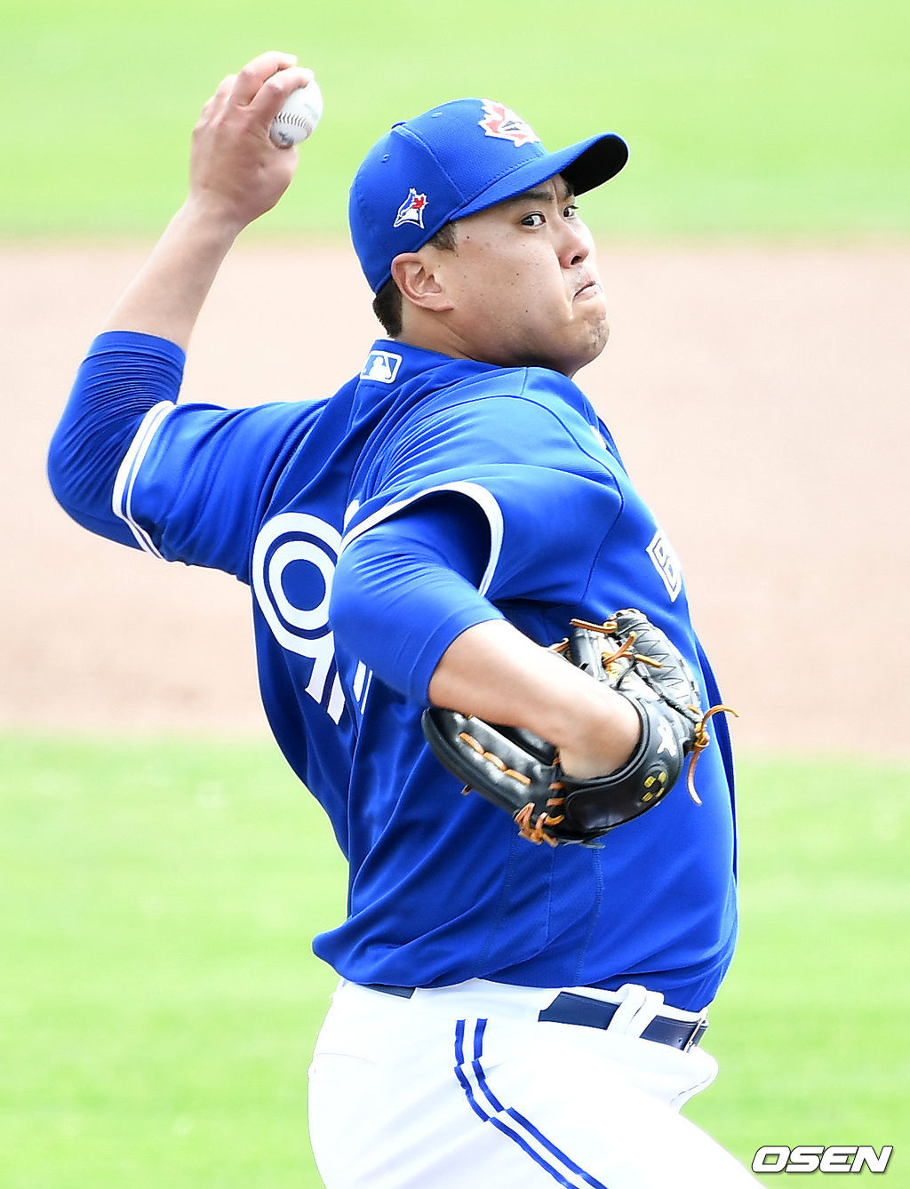 토론토 선발 류현진이 힘차게 공을 뿌리고 있다. / dreamer@osen.co.kr