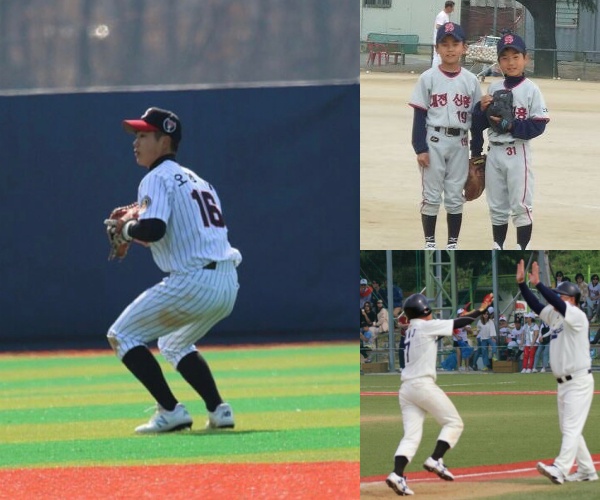 [사진] (왼쪽부터 시계 방향으로) 고등학교 시절-중학교 시절-초등학교 시절 오명진 / 오명진 제공