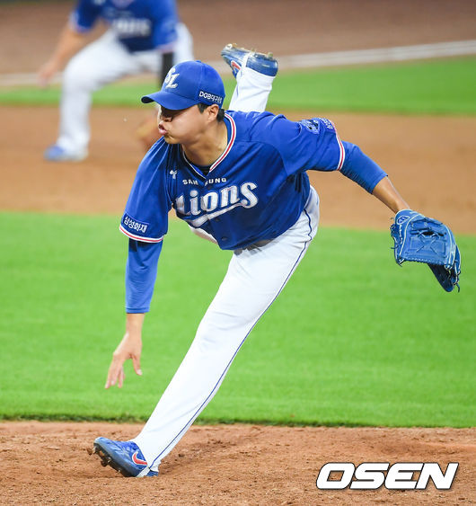 삼성 투수 김윤수가 역투하고 있다./ soul1014@osen.co.kr