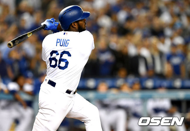 푸이그가 홈런을 치고 있다. /dreamer@osen.co.kr