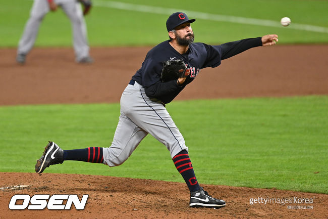 [사진] 클리블랜드 인디언스 올리버 페레스. ⓒGettyimages(무단전재 및 재배포 금지)