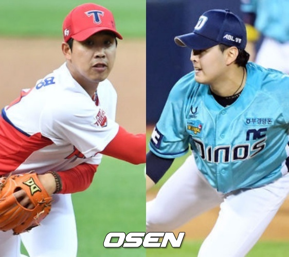 KIA타이거즈 임기영과 NC다이노스 송명기./OSEN DB