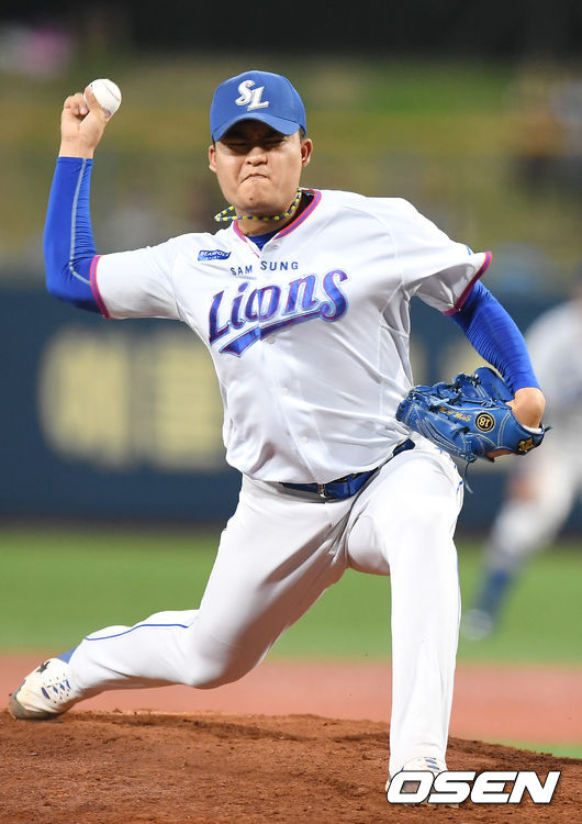 삼성 심창민이 역투하고 있다. / youngrae@osen.co.kr