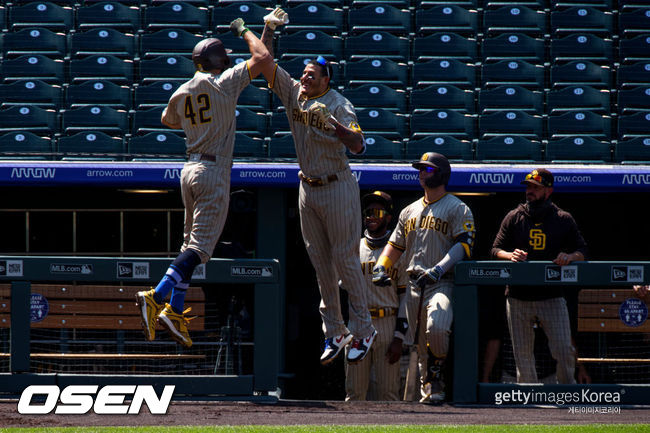 [사진] 에릭 호스머(왼쪽)-매니 마차도 /ⓒGettyimages(무단전재 및 재배포 금지)