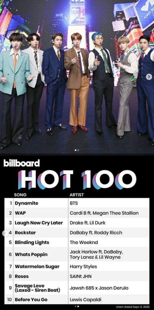 [사진=서경덕 SNS] 방탄소년단(위)이 미국 빌보드 메인 싱글 차트 '핫 100'에서 한국 가수 최초로 1위에 올랐다.