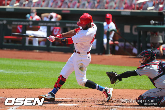 [사진] 김광현의 세인트루이스 동료 덱스터 파울러가 복통 증세로 부상자 명단에 올랐다.ⓒGettyimages(무단전재 및 재배포 금지)