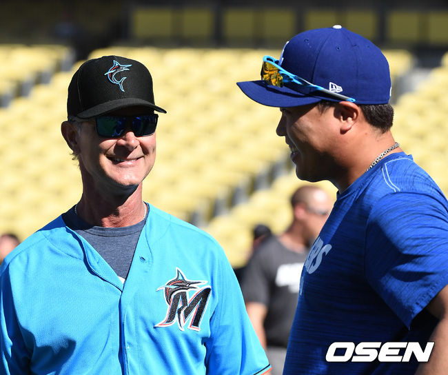 돈 매팅리 감독(왼쪽)-류현진 /jpnews@osen.co.kr