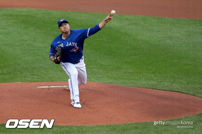 [사진] 토론토 '에이스' 류현진이 양키스전 등판을 앞두고 있다. ⓒGettyimages(무단전재 및 재배포 금지)