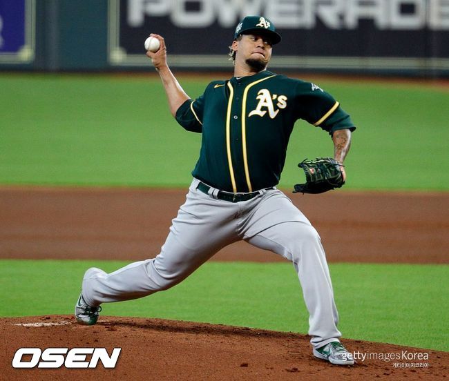 [사진] 오클랜드가 8일(한국시간) 휴스턴전에서 몬타스를 선발투수로 마운드에 올린다.ⓒGettyimages(무단전재 및 재배포 금지)