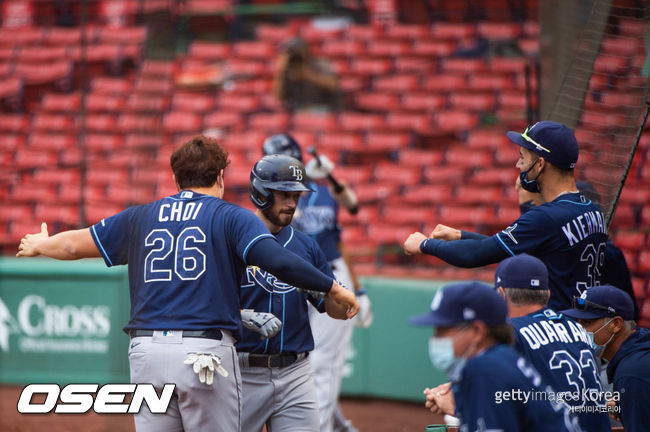 [사진] 최지만이 속한 메이저리그 탬파베이 선수들. ⓒGettyimages(무단전재 및 재배포 금지)