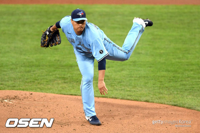 [사진] 토론토 '에이스' 류현진이 8일(한국시간) 양키스전에서 5이닝 5실점으로 부진했다.ⓒGettyimages(무단전재 및 재배포 금지)