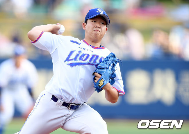 1회초 삼성 양창섭이 역투하고 있다. / youngrae@osen.co.kr