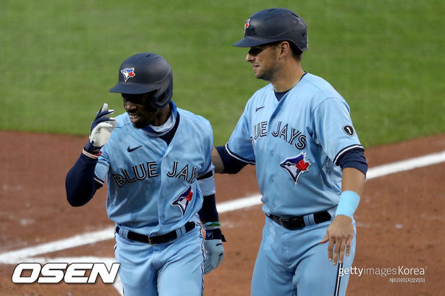 [사진] 토론토 구단의 빅리그 호출에 조나단 데이비스가 홈런 한 방으로 눈도장을 찍었다.ⓒGettyimages(무단전재 및 재배포 금지)
