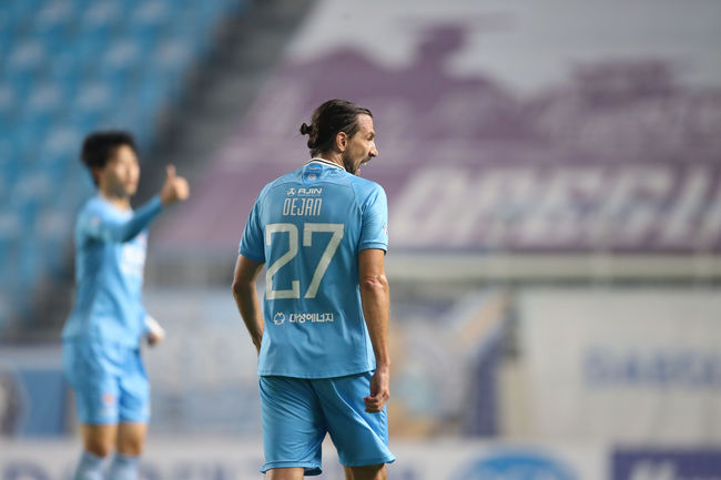 DGB대구은행파크/ K리그1/ 대구FC vs 성남FC/ 대구 데얀 득점/ 골 세레머니/ 사진 윤경식<br />