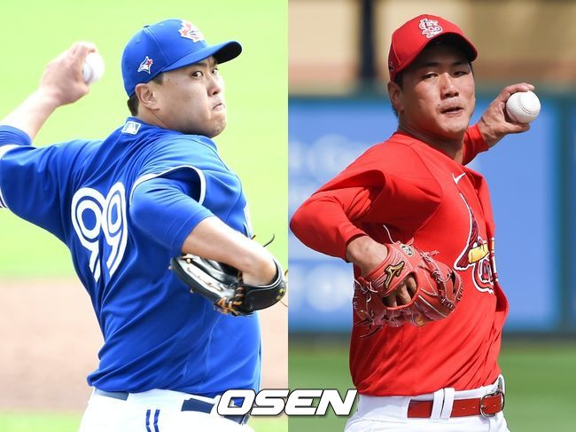 [사진] 토론토 류현진(왼쪽), 세인트루이스 김광현 / OSEN DB