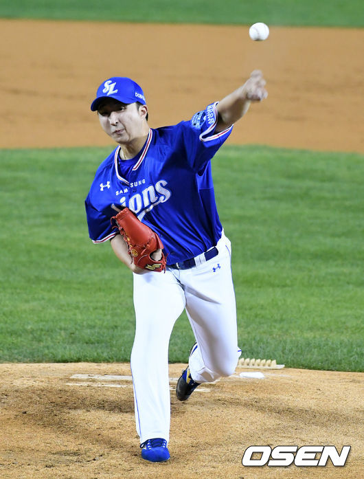 1회말 삼성 최채흥이 역투하고 있다. /jpnews@osen.co.kr