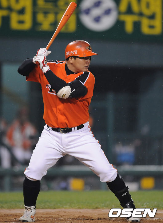 [사진] 홈런왕을 차지한 2008년 만 26세 시절 김태균 /OSEN DB