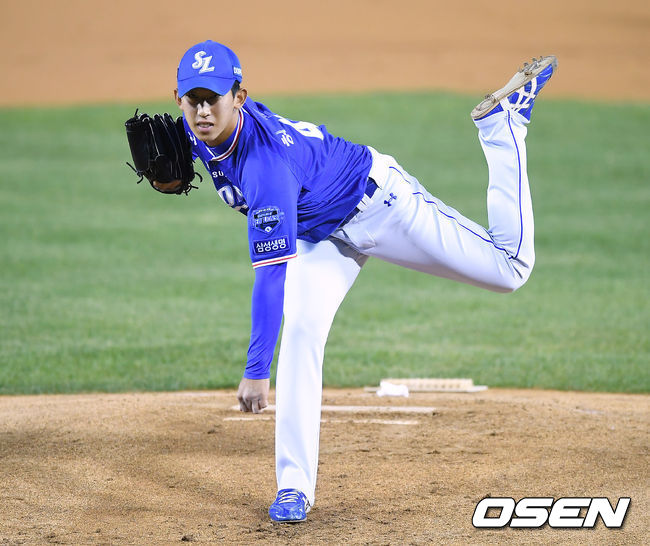 1회말 삼성 허윤동이 역투하고 있다. /youngrae@osen.co.kr