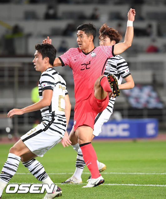 전반 A대표팀 이주용이 선취골을 넣고 있다. /soul1014@osen.co.kr