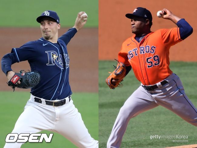[사진] 탬파베이 블레이크 스넬(왼쪽), 휴스턴 프람버 발데스. ⓒGettyimages(무단전재 및 재배포 금지)