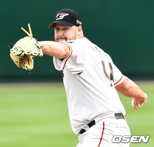 한화 선발 서폴드가 힘차게 공을 뿌리고 있다. / dreamer@osen.co.kr