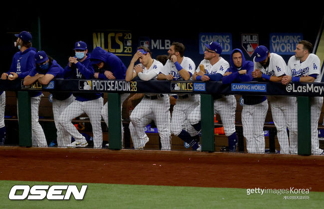 [사진] LA 다저스 덕아웃 /ⓒGettyimages(무단전재 및 재배포 금지)