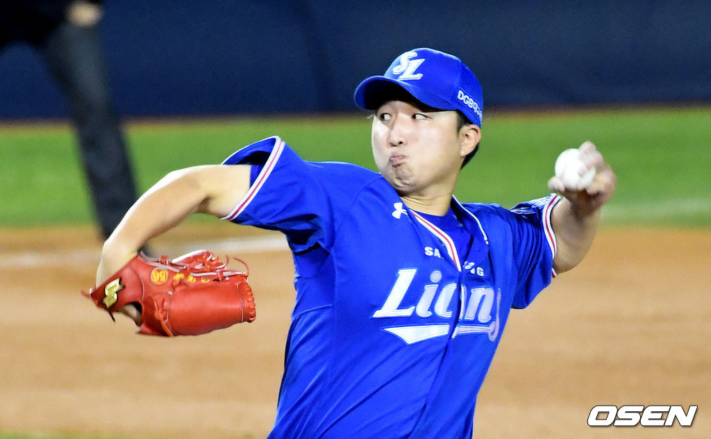 삼성 최채흥이 역투하고 있다. /jpnews@osen.co.kr
