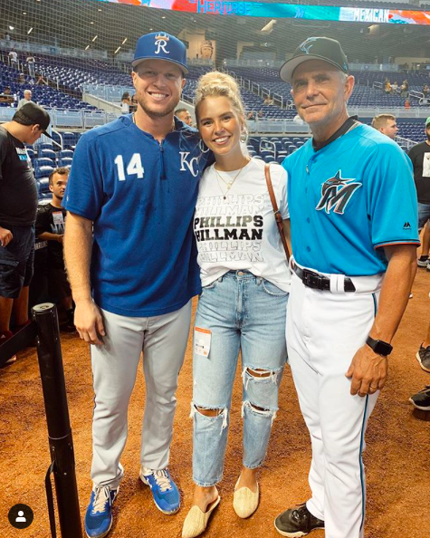 [사진] 필립스와 아내 브리아나, 장인어른 힐만 전 감독(왼쪽부터) /브렛 필립스 SNS