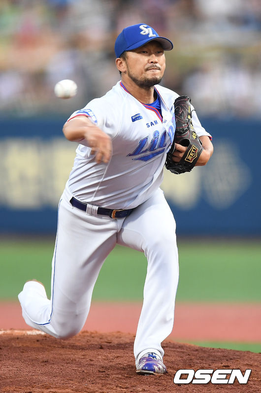 3회초 무사 1루 삼성 권오준이 역투하고 있다. / youngrae@osen.co.kr