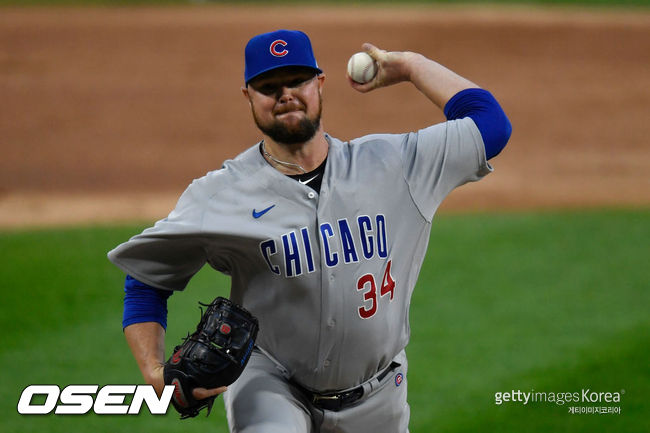 [사진] 컵스에서 활약하던 투수 존 레스터. ⓒGettyimages(무단전재 및 재배포 금지)