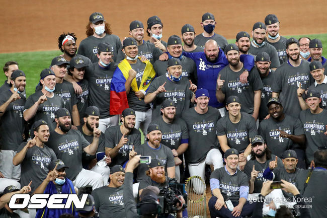 [사진] 2020년 월드시리즈 챔피언 LA 다저스. ⓒGettyimages(무단전재 및 재배포 금지)