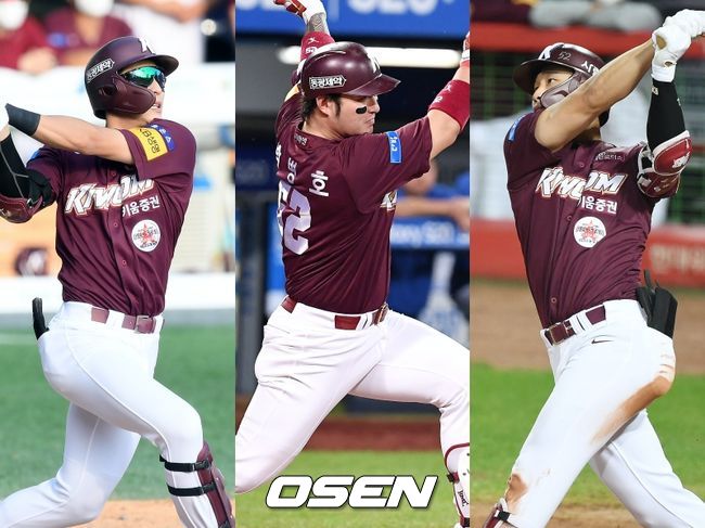[사진] 키움 히어로즈 이정후(왼쪽부터), 박병호, 김하성. / OSEN DB