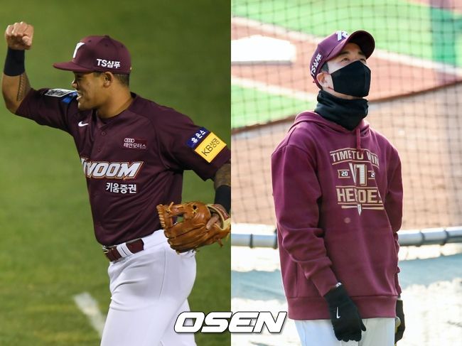 [사진] 키움 러셀(왼쪽), 김창현 감독대행 / OSEN DB