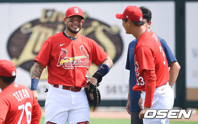  세인트루이스 몰리나-김광현. /soul1014@osen.co.kr