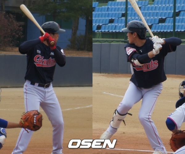 롯데 신인 손성빈-나승엽(왼쪽부터) /what@osen.co.kr